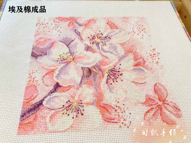 刘年锦绣正品法国DMC线自配十字绣套件非印花 樱花盛开