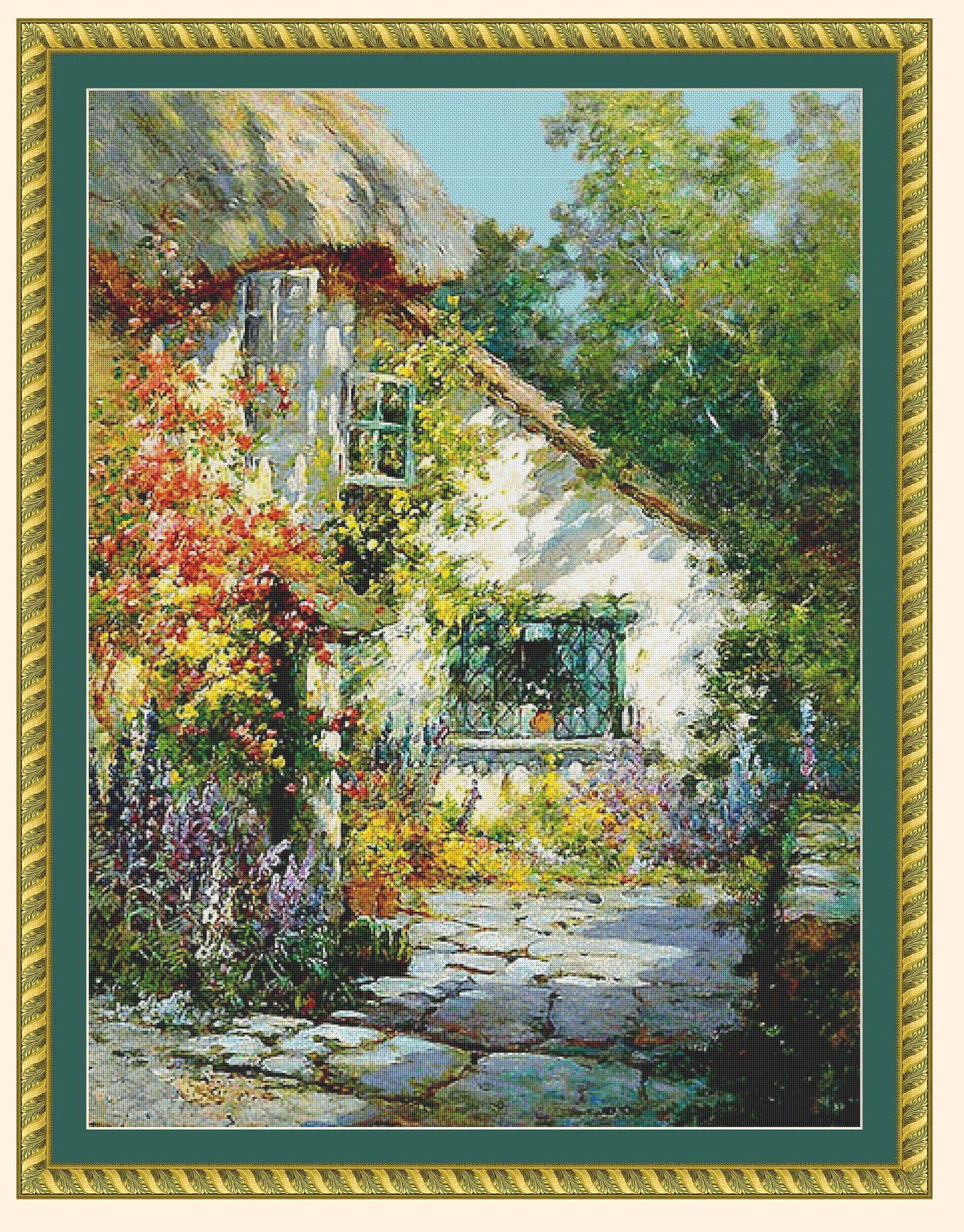 刘年锦绣正品法国dmc线十字绣自配套件非印花 乡村小路