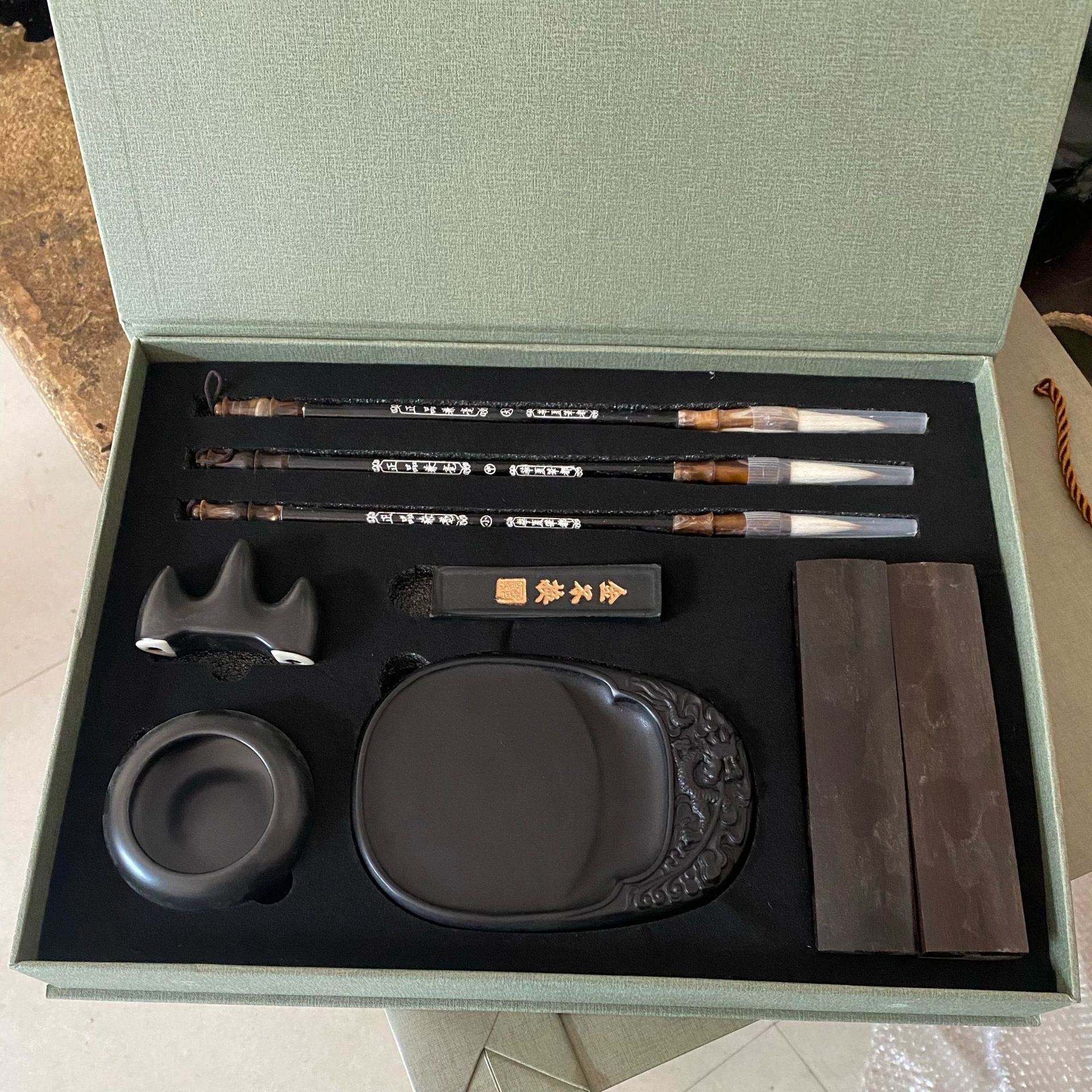 文房四宝精品套装笔墨纸砚礼盒送礼狼毫兼毫羊毫大中小楷毛笔笔洗