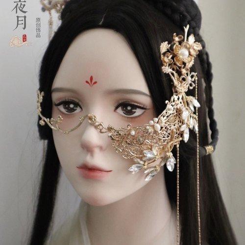 秋夜原创顺德仙姬面具遮脸古风