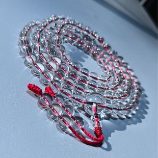 10A级天然喜马拉雅白水晶金刚萨埵108净体精修孔道念珠手链手串8M