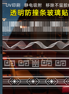 静电透明防撞条玻璃贴膜提示条