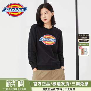 印花棉毛圈布上衣8808 Dickies圆领卫衣女秋冬新品 商场同款
