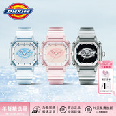 Dickies官方店正品 新年好礼 手表果冻学生方块硅胶运动表石英