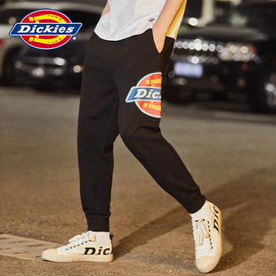 脚口罗纹腰部抽绳运动长裤 Dickies卫裤 男式 腿部logo印花 门店同款