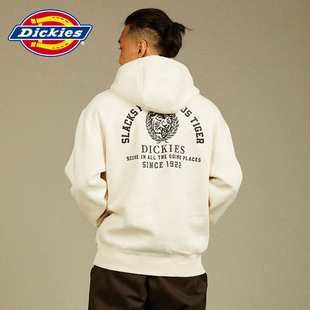 Dickies加绒卫衣男25秋冬新款 设计感背后印花连帽套头百搭上衣女