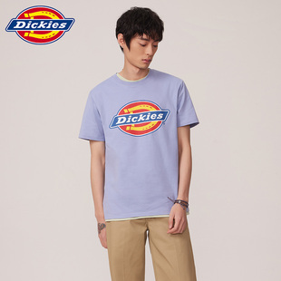 春夏新品 Dickies门店款 男式 T恤 圆领棉舒适短Tee 彩色LOGO印花短袖
