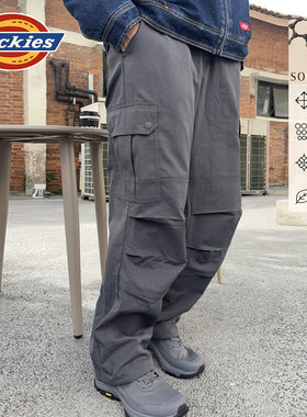 Dickies帝酷适秋冬SOLOTEX舒柔特面料多口袋休闲双膝工装裤男女