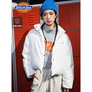 Dickies帝酷适秋冬女式短款防泼水面料宽松工装羽绒服保暖外套