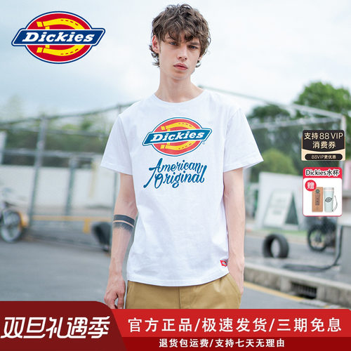 印花短袖Dickies休闲情侣款