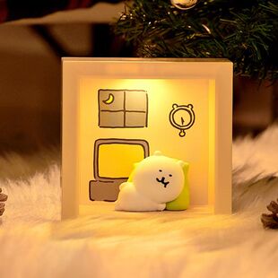韩国网站限定Nagano自嘲熊可爱磁吸开关小夜灯氛围灯节日礼物床头