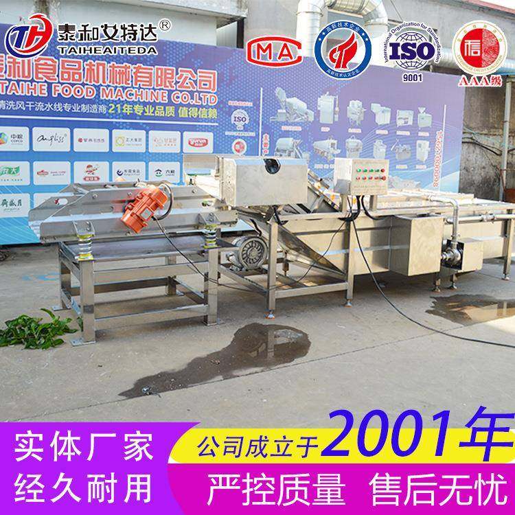 山野菜气泡喷淋清洗机 木耳菜气泡清洗机 叶类菜清洗设备