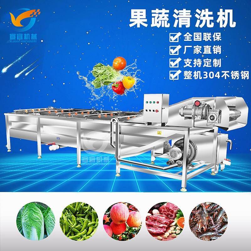 厂家销售脱水蔬菜清洗机 全自动速冻蔬菜清洗机 多功能气泡清洗机