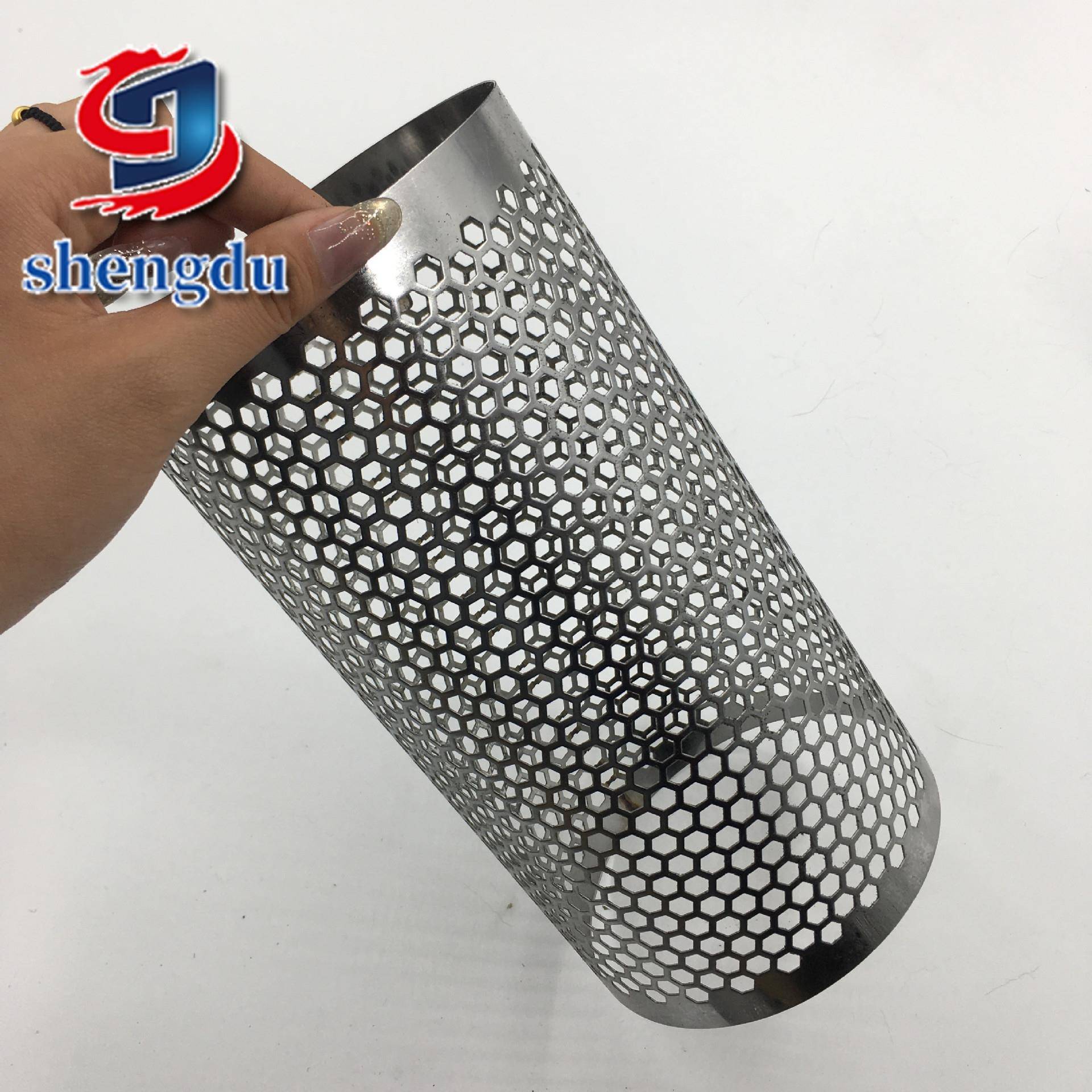 提手滤篮 304筛筒 无缝焊接滤筒不锈钢包边双层过滤筒 管道过滤筒