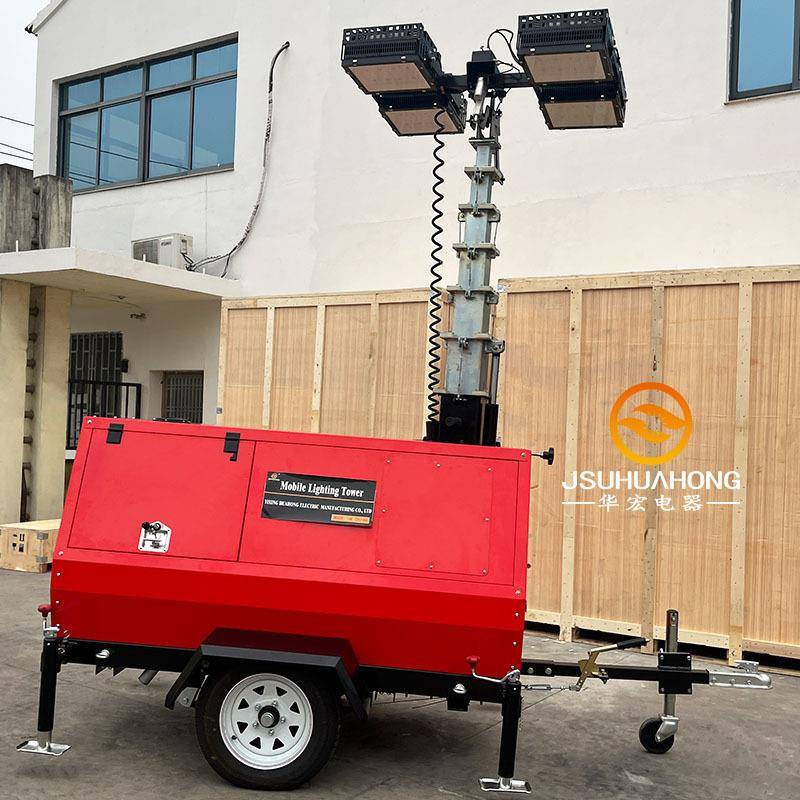 HMF969工业移动灯塔采矿沙漠绿洲夜间施工液压工作灯9m升降照明
