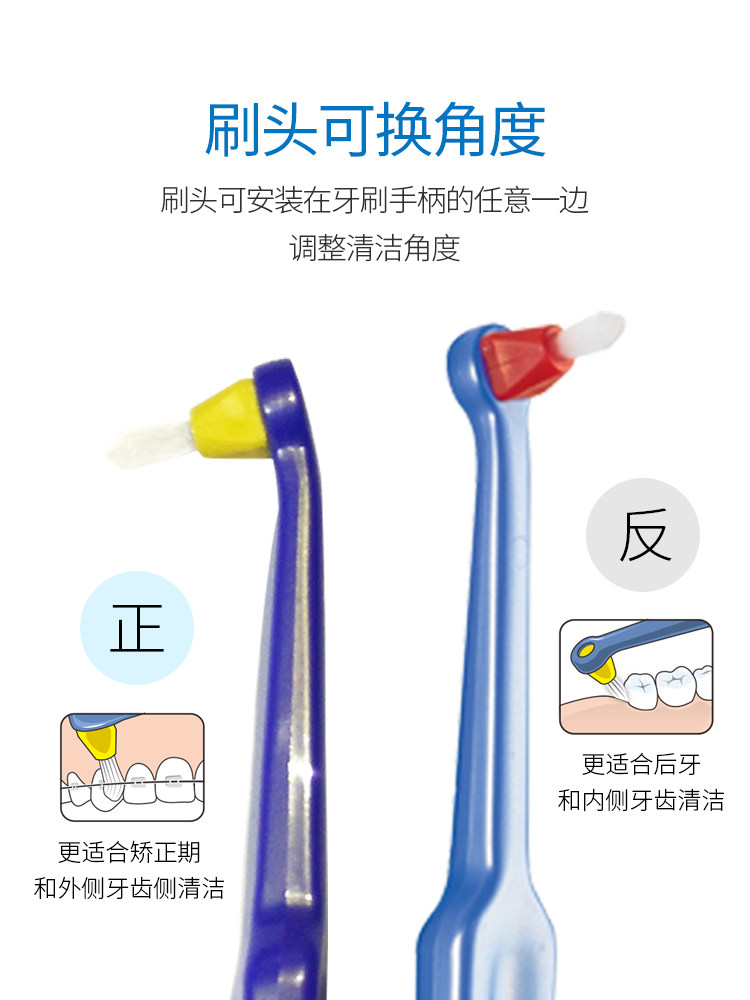 SWEDEN IMPORTED TEPE SINGLE-HEAD TOOTH GAP BRUSH BRISTLES IMPLANT ORTHODONTIC ALIGNERS SPECIAL REPLACEABLE SMALL BRUSH HEAD