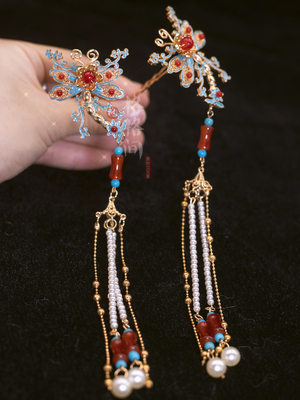 格格间发簪保色铜凤冠霞帔新娘