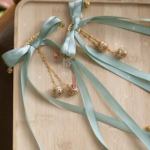 格格间原创 小蝴尾 汉服后压发夹配饰古风流苏飘带女中国风百搭