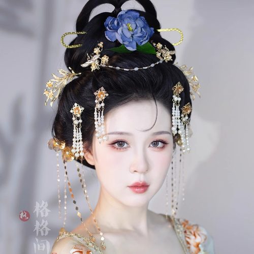 格格间原创【樊楼】保色铜异域风舞姬唐风游戏同款汉服发饰发冠