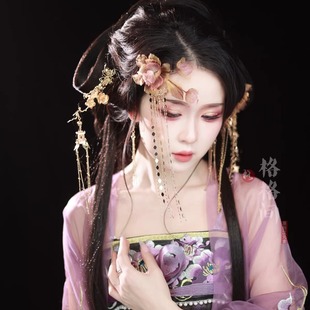 格格间原创【枯木逢春】干枯花朵非遗烫花发簪珍珠流苏发饰汉服