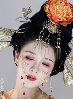 格格间原创【燕云】保色铜异域风舞姬唐风游戏同款汉服发饰面帘