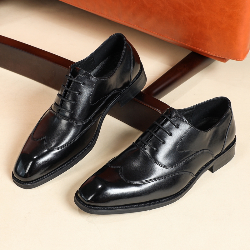 头层牛皮软底软面商务休闲皮鞋男