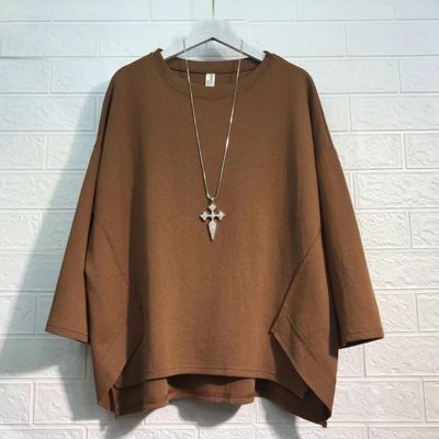 秋季新款开叉女装体恤衫上衣