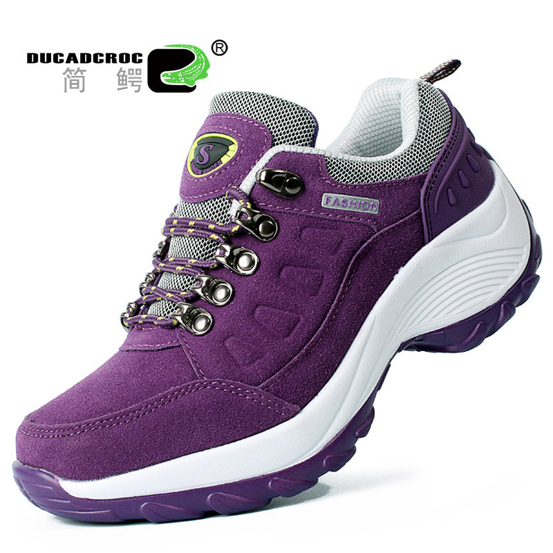 秋冬坡跟女鞋摇摇鞋女旅游鞋运动休闲鞋女厚底松糕鞋轻便运动鞋女