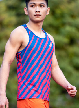 URG斜杠竞速背心男女春夏秋季跑步户外训练速干透气圆领无袖运动