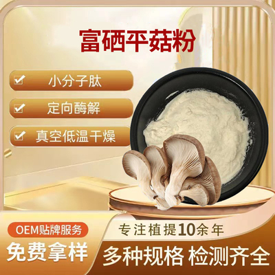 富硒平菇粉500ppm 食品级多规格平菇粉 富硒食用菌原料 包邮