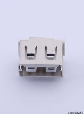 912-111A1011D10100  母座 弯插 前两脚有边方弹铁壳