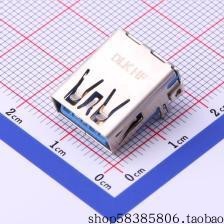 U3A20D-09LM5YN2FHF 母座 弯插 鱼叉脚P1.8蓝色   价格以咨询为准