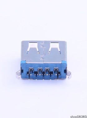 916-162A205EY10200   Type-A 母座 直插 弯脚无边铜壳LCP蓝胶24H