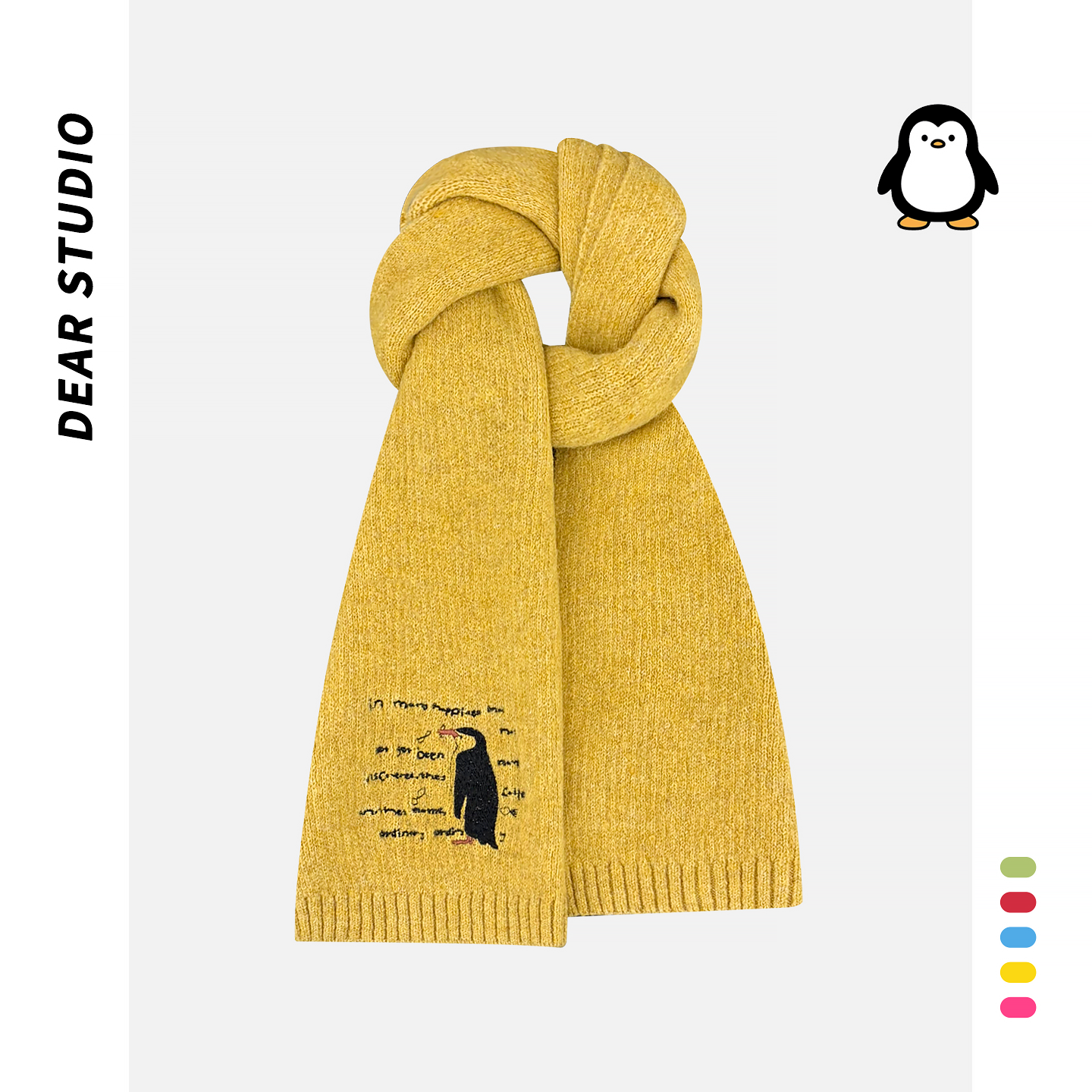 2025新款小企鹅刺绣针织围巾女秋冬季加厚保暖护颈学院风情侣围脖,服饰配件/皮带/帽子/围巾,围巾/丝巾/披肩,淘宝优惠券,粉丝福利购,淘宝优惠卷