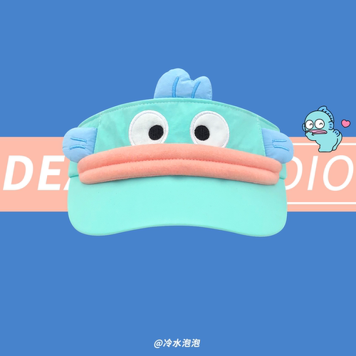 可爱香肠嘴小丑鱼薄款透气空顶帽