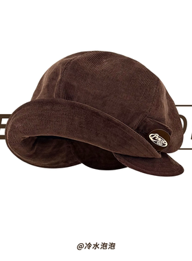 韩系复古大头围报童帽女2025新款时尚百搭显脸小画家帽保暖八角帽