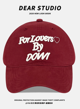 美式复古字母刺绣棒球帽子女2026新款春夏季出游百搭显脸小鸭舌帽