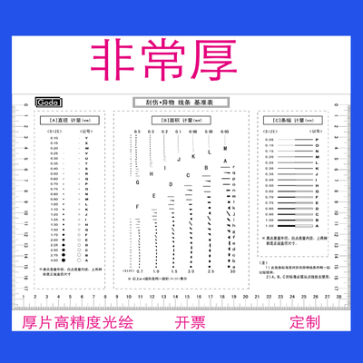 光绘高精度GODA菲林尺检验卡基准