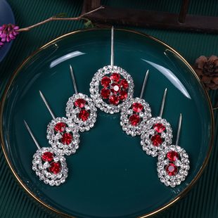 戏曲头饰经典七星组合双光水钻头面 捷克钻七星泡子 京剧青衣头饰