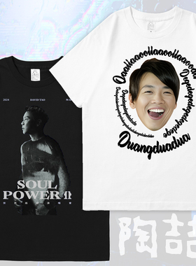 陶喆SoulPowerII演唱会头像周边衣服短袖T恤男女纯棉宽松应援服
