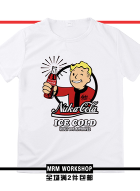 辐射4哔哔小子 pipboy Nuka cola 核子可乐情侣装宽松T恤短袖