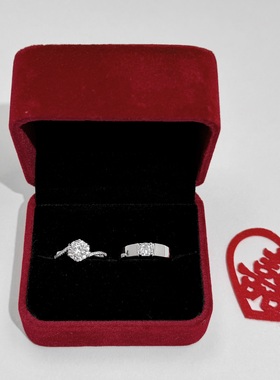 莫桑石婚戒情侣对戒可调节