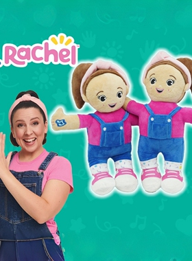 新品跨境Ms.Rachel瑞秋毛绒玩具儿童唱歌英语教学陪伴玩偶公仔