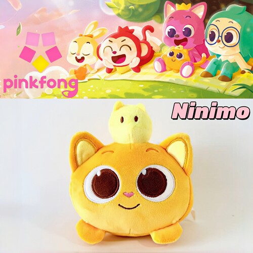 新款创意碰碰狐和多奇Pinkfong Hogi Plush Ninimo黄猫儿童礼物