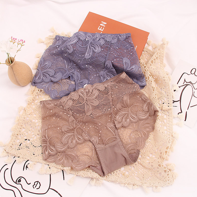 唯美蕾丝中高腰大码胖MM性感透明