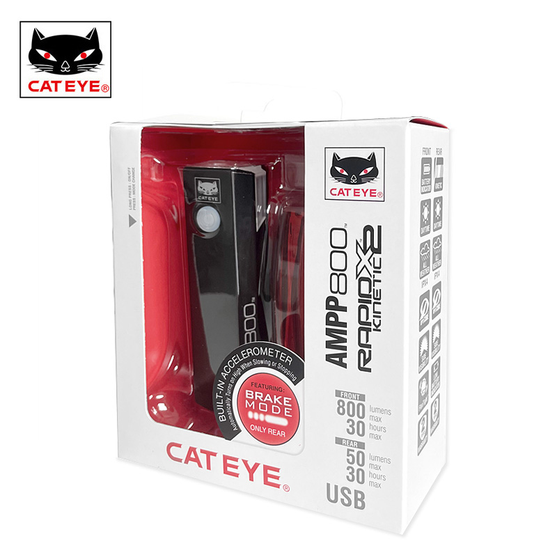 CATEYE猫眼自行车灯套装配件AMPP800+rapidx2kinetic（车灯尾灯） 自行车/骑行装备/零配件 自行车灯 原图主图