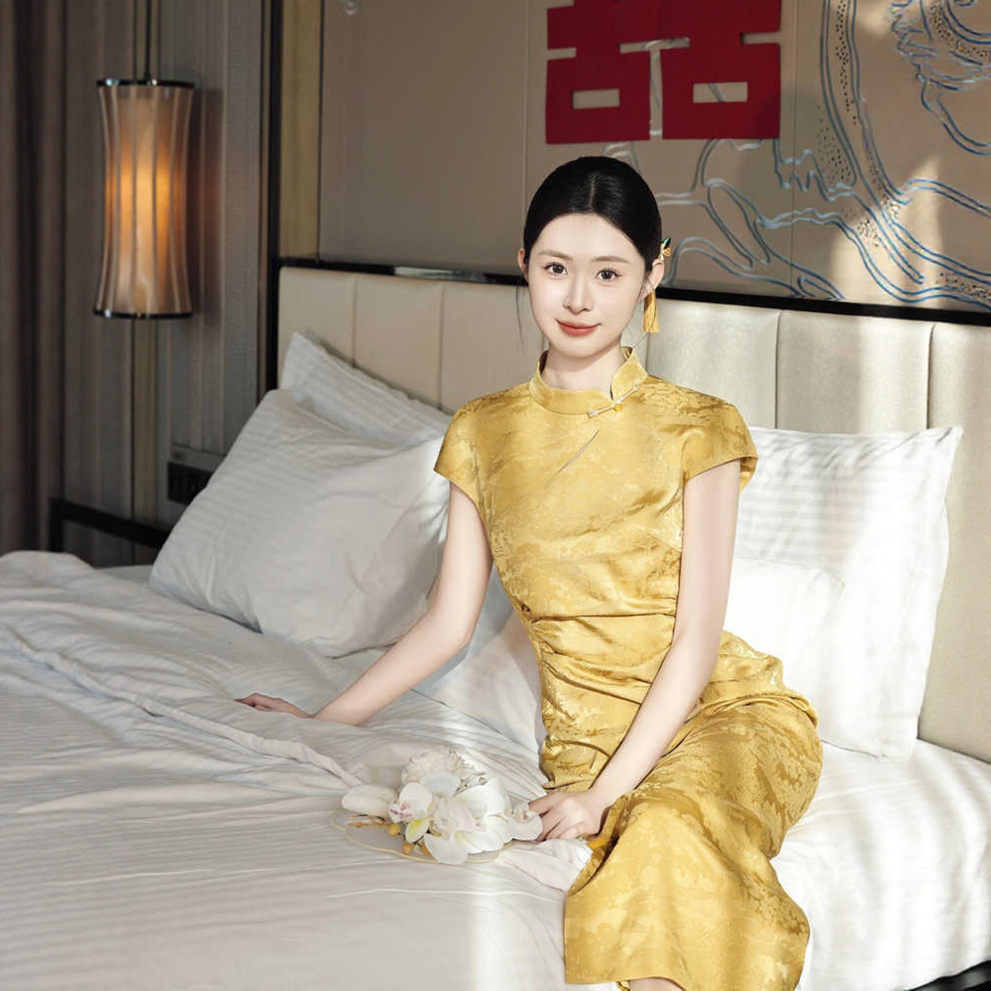 朱雀记挂脖敬酒服新娘订婚晨袍