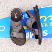 休闲皮凉鞋 防滑男士 沙滩鞋 回力凉鞋 外穿凉拖鞋 新款 男款 男2024夏季