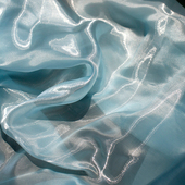 玻璃海 设计师面料 水光网纱布料薄柔软汉服连衣裙diy高级上衣服装