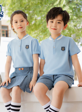 潮流童装园服儿童中国运动套装蓝色班服小学生套装运动服棒球园服